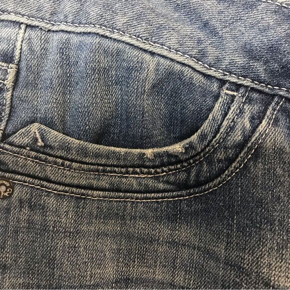 Simply Vera Denim Womens Capri Jeans Cropped Straight Flap Pockets Size 8 - Picture 13 of 13